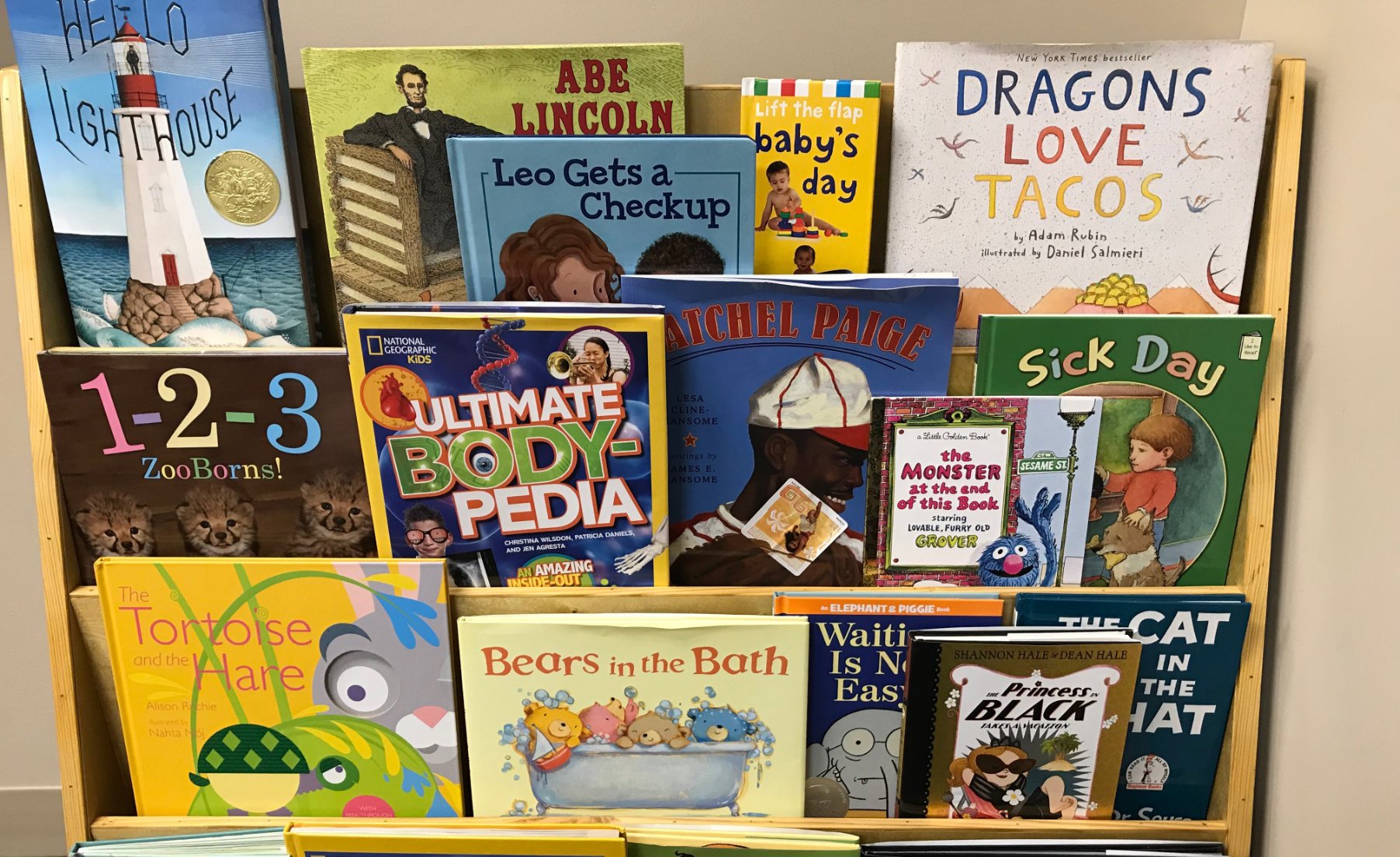Bookshelf of children books