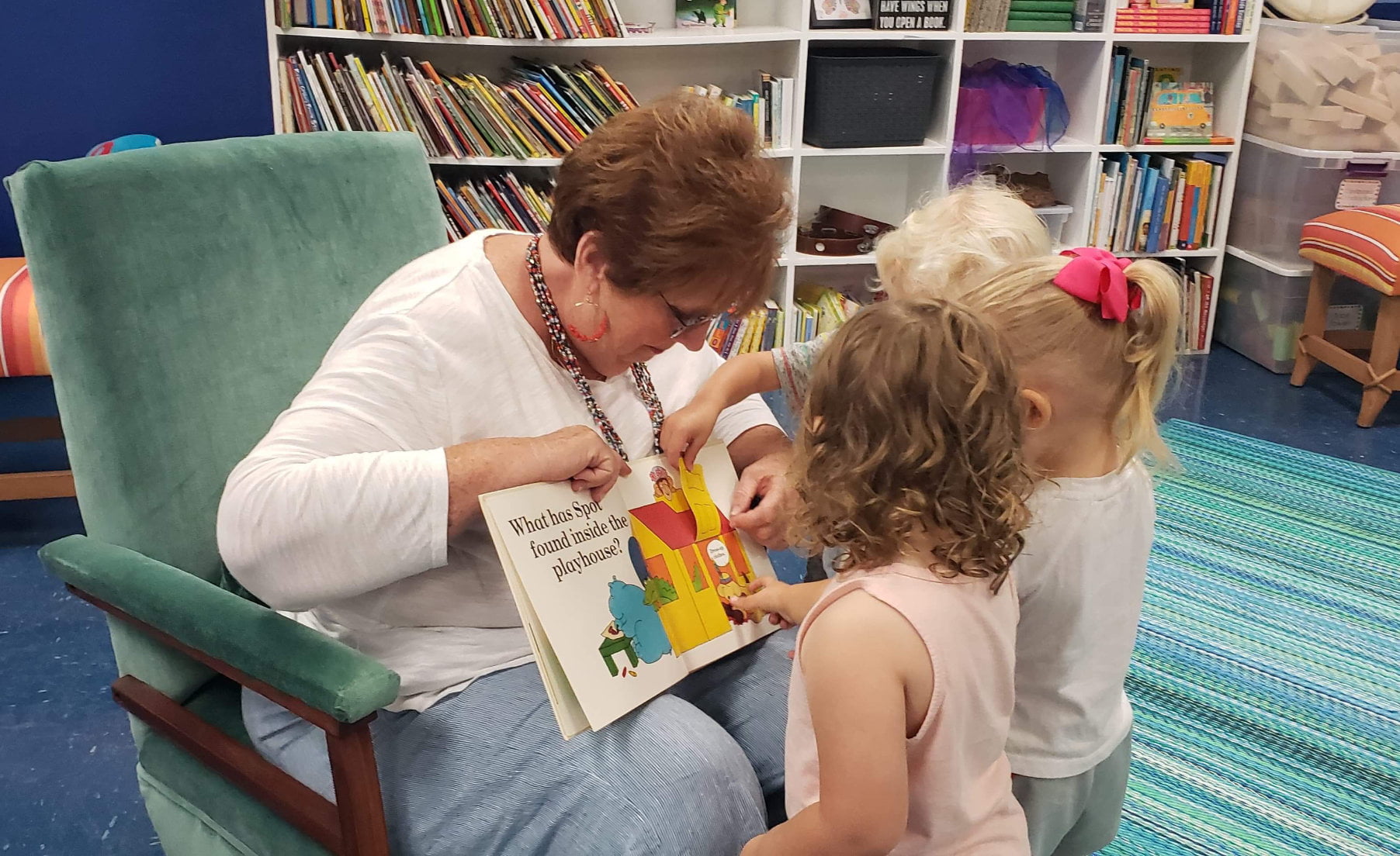 Karen reading at storytime